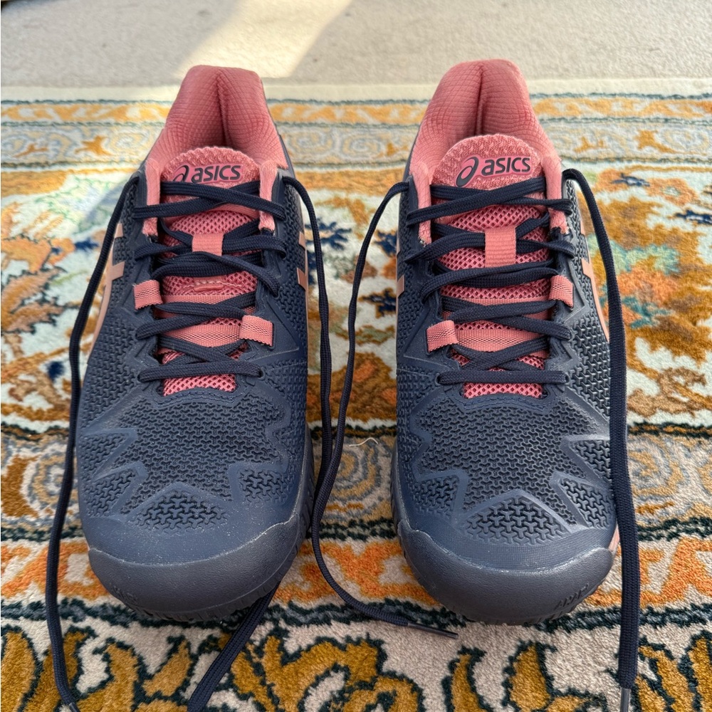 ASICS Women's Navy and Pink Running Shoes